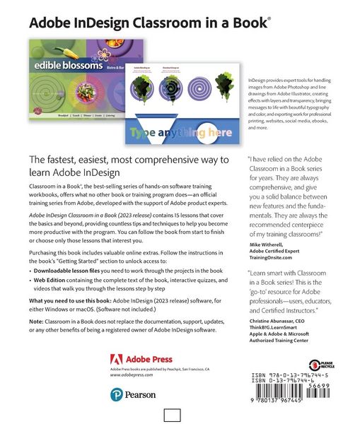 Produktbild: Adobe Indesign Classroom in a Book (2023 Release)