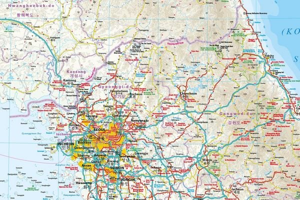Produktbild: Reise Know-How Landkarte Korea, Nord und S&uuml;d (1:700.000)
