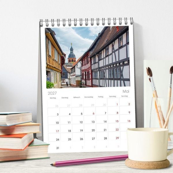 Produktbild: Tischplaner 2027 - Seligenstadt - Die Stadt mit Geschichte und Flair (A5 Tischkalender zum Aufstellen) CALVENDO