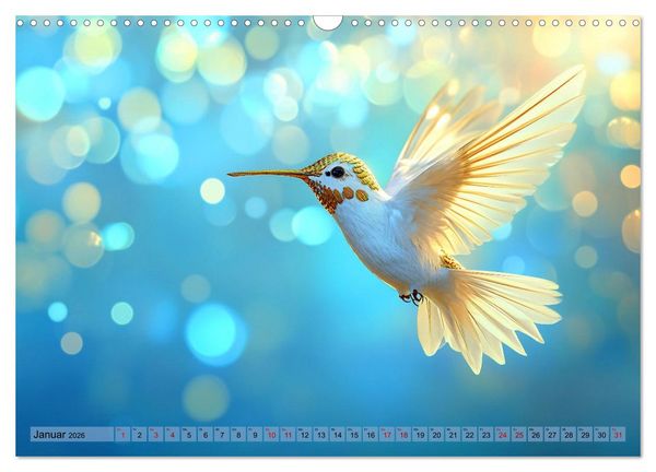 Produktbild: Fliegende Kunstwerke - Kolibris (Wandkalender 2026 DIN A3 quer), CALVENDO Monatskalender