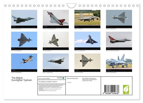 Produktbild: The Mighty Eurofighter Typhoon (Wall Calendar 2027 DIN A4 landscape), CALVENDO 12 Month Wall Calendar