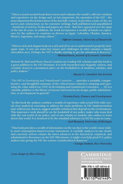 Produktbild: The Vat in Developing and Transitional Countries