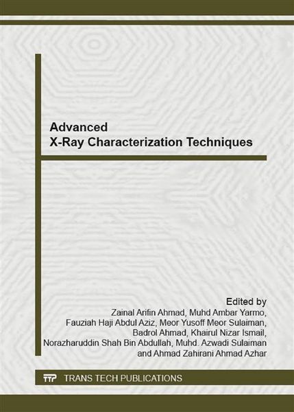 Produktbild: Advanced X-Ray Characterization Techniques
