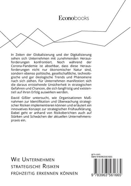 Produktbild: Wie Unternehmen strategische Risiken fr&uuml;hzeitig erkennen k&ouml;nnen. Ein Konzept zur strategischen Fr&uuml;haufkl&auml;rung