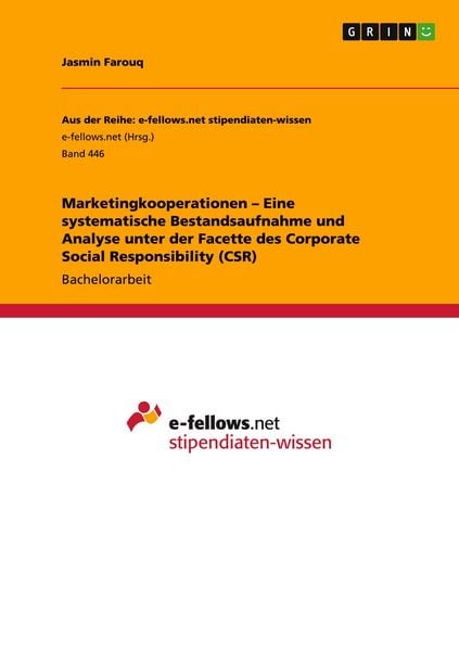 Marketingkooperationen - Eine systematische Bestandsaufnahme und Analyse unter der Facette des Corporate Social Responsibility (CSR), Taschenbuch von