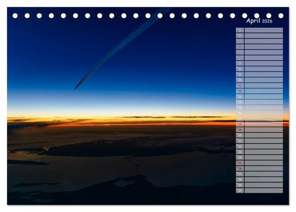 Produktbild: Colours of Flight - Stimmungen &uuml;ber den Wolken (Tischkalender 2026 DIN A5 quer), CALVENDO Monatskalender