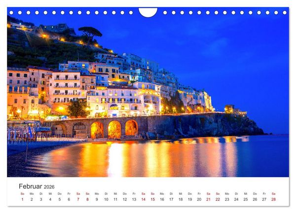 Produktbild: Amalfi K&uuml;ste - Italiens wundersch&ouml;ner K&uuml;stenabschnitt. (Wandkalender 2026 DIN A4 quer), CALVENDO Monatskalender