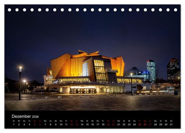 Produktbild: Eine Reise durch Berlin bei Nacht (Tischkalender 2026 DIN A5 quer), CALVENDO Monatskalender