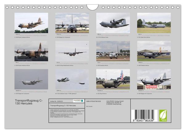 Produktbild: Transportflugzeug C-130 Hercules (Wandkalender 2026 DIN A4 quer), CALVENDO Monatskalender