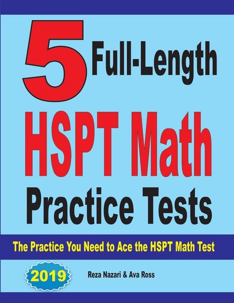 Produktbild: 5 Full-Length HSPT Math Practice Tests
