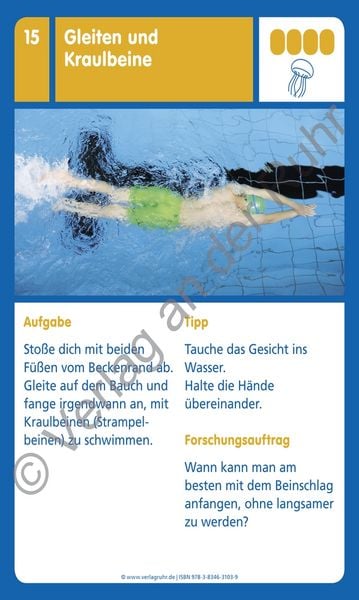 Produktbild: Die Freiarbeits- und &Uuml;bungs-Kartei f&uuml;r den Schwimmunterricht