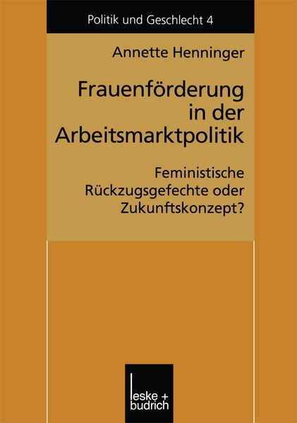 Produktbild: Frauenf&ouml;rderung in der Arbeitsmarktpolitik