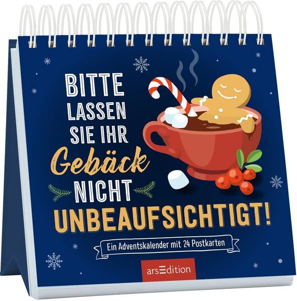 Produktbild: Postkarten-Adventskalender. Bitte lassen Sie Ihr Geb&auml;ck nicht unbeaufsichtigt!