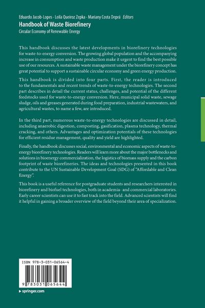 Produktbild: Handbook of Waste Biorefinery