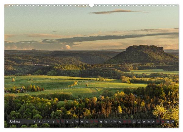 Produktbild: Die S&auml;chsische Schweiz / Faszination Sandsteingebirge (hochwertiger Premium Wandkalender 2026 DIN A2 quer), Kunstdruck in Hochglanz