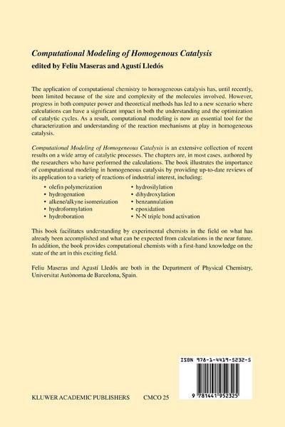 Produktbild: Computational Modeling of Homogeneous Catalysis