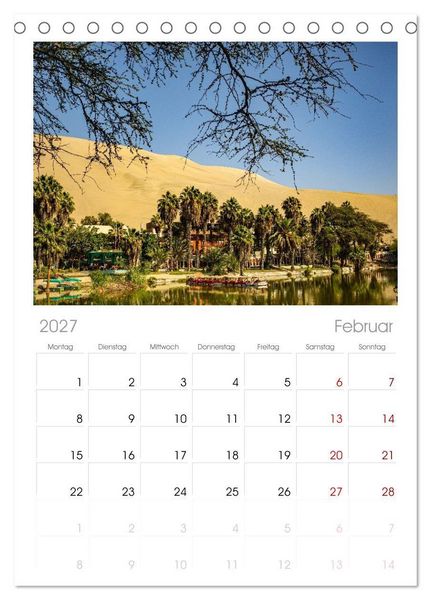 Produktbild: Tischplaner 2027 - Peru - Traumreise durch das Land der Inka (A5 Tischkalender zum Aufstellen) CALVENDO