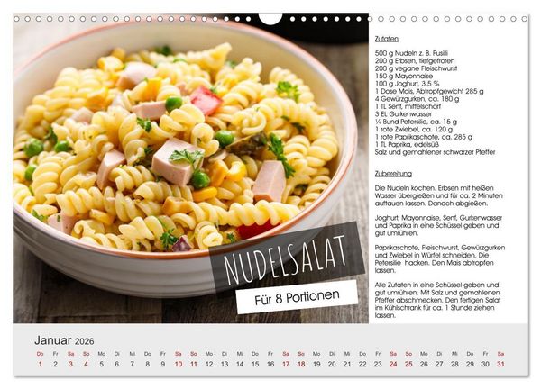 Produktbild: Vegetarisch - leicht und lecker (Wandkalender 2026 DIN A3 quer), CALVENDO Monatskalender