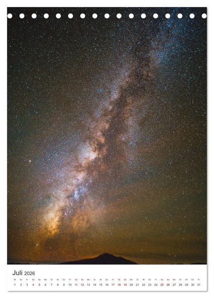 Produktbild: Milchstra&szlig;e - Unsere faszinierende Galaxie. (Tischkalender 2026 DIN A5 hoch), CALVENDO Monatskalender