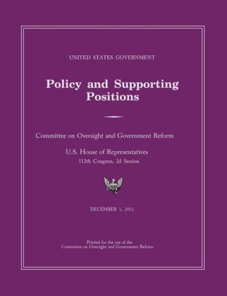 Produktbild: United States Government Policy and Supporting Positions 2012 (Plum Book)