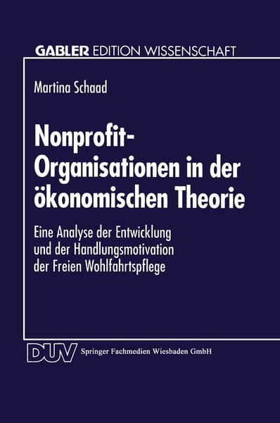 Produktbild: Nonprofit-Organisationen in der &ouml;konomischen Theorie