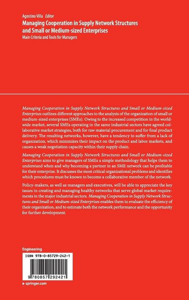 Produktbild: Managing Cooperation in Supply Network Structures and Small or Medium-sized Enterprises