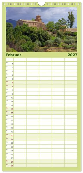 Produktbild: Familienplaner 2027 - Kalabrien mit 5 Spalten (Wandkalender, 21 x 45 cm) CALVENDO