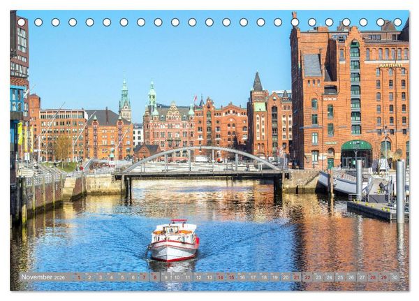 Produktbild: HAMBURG - Maritime Metropole (Tischkalender 2026 DIN A5 quer), CALVENDO Monatskalender