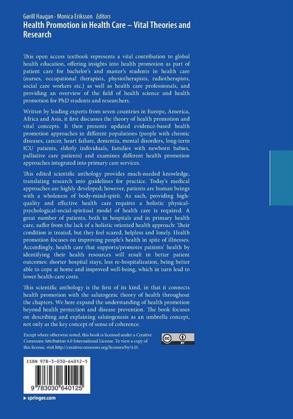 Produktbild: Health Promotion in Health Care &ndash; Vital Theories and Research