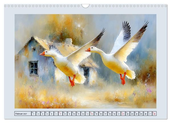 Produktbild: G&auml;nse. Geselliges Schnattern in der Natur (Wandkalender 2027 DIN A3 quer), CALVENDO Monatskalender