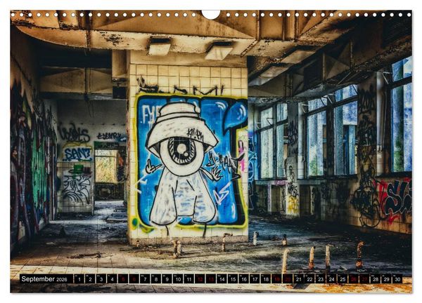 Produktbild: Lost Places Graffiti (Wandkalender 2026 DIN A3 quer), CALVENDO Monatskalender