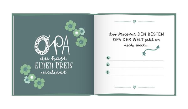 Produktbild: Das Erinnerungsbuch f&uuml;r den besten Opa der Welt. Ausf&uuml;llbuch zum Verschenken f&uuml;r den Opa zum Geburtstag, oder Vatertag. Liebevolle Geschenkidee f&uuml;r Opa von Enkeltochter und Enkelsohn. Geschenkbuch