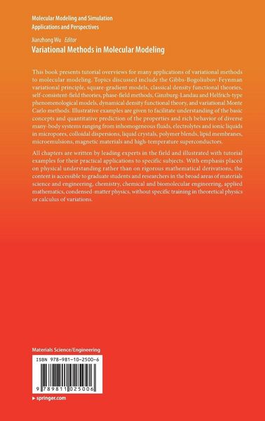 Produktbild: Variational Methods in Molecular Modeling