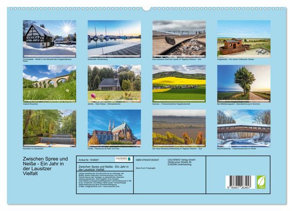Produktbild: Zwischen Spree und Nei&szlig;e - Ein Jahr in der Lausitzer Vielfalt (hochwertiger Premium Wandkalender 2026 DIN A2 quer), Kunstdruck in Hochglanz