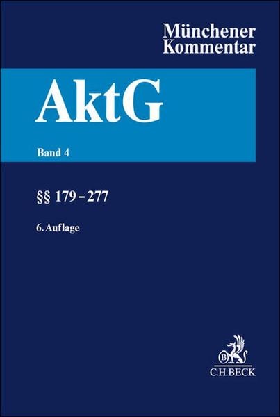 Produktbild: M&uuml;nchener Kommentar zum Aktiengesetz Bd. 4: &sect;&sect; 179-277