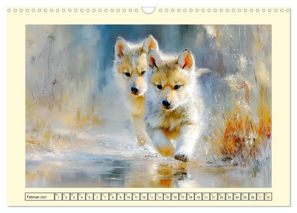 Produktbild: Waldseelen. Verspielte W&ouml;lfe im Licht der Natur (Wandkalender 2027 DIN A3 quer), CALVENDO Monatskalender