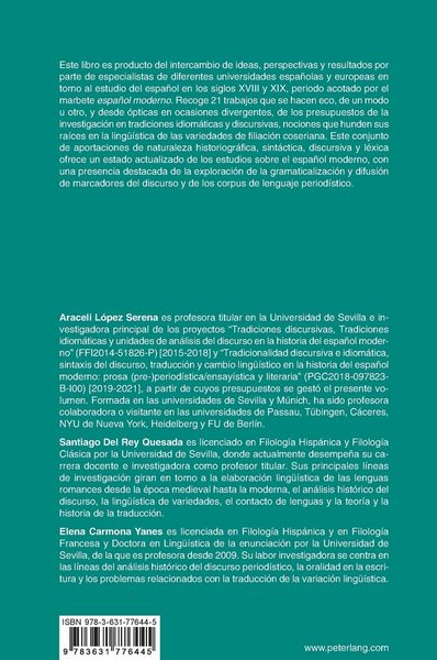 Produktbild: Tradiciones discursivas y tradiciones idiom&aacute;ticas en la historia del espa&ntilde;ol moderno