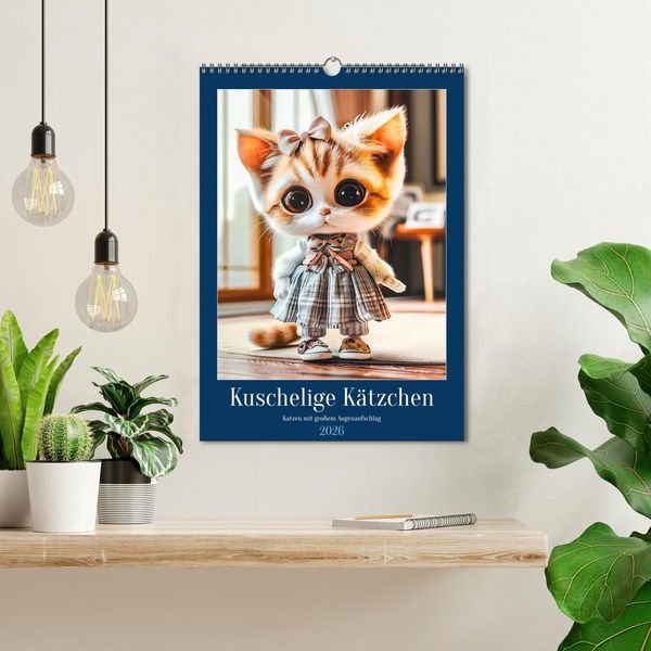 Produktbild: Kuschelige K&auml;tzchen - Katzen mit gro&szlig;em Augenaufschlag (Wandkalender 2026 DIN A3 hoch), CALVENDO Monatskalender