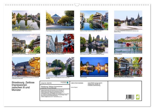 Produktbild: Strasbourg. Zeitlose Impressionen zwischen Ill und M&uuml;nster (Wandkalender 2027 DIN A2 quer), CALVENDO Monatskalender