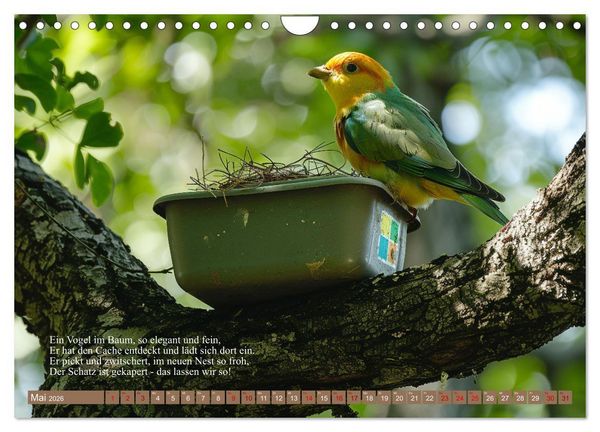 Produktbild: Geocaching Poesie (Wandkalender 2026 DIN A4 quer), CALVENDO Monatskalender