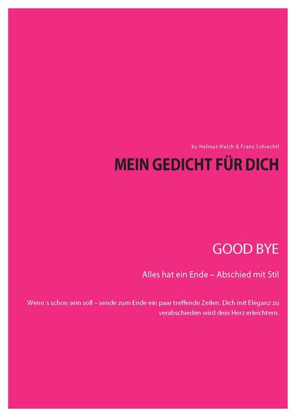 Produktbild: Mein Gedicht f&uuml;r Dich
