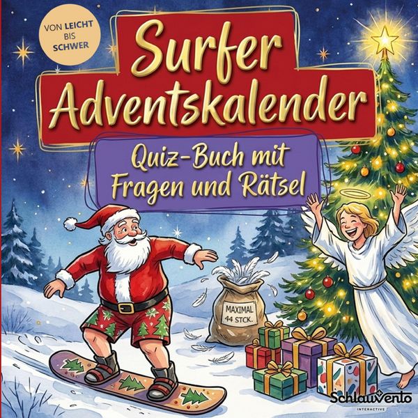 Produktbild: Surfer-Adventskalender: Quiz-Buch mit Fragen und R&auml;tsel