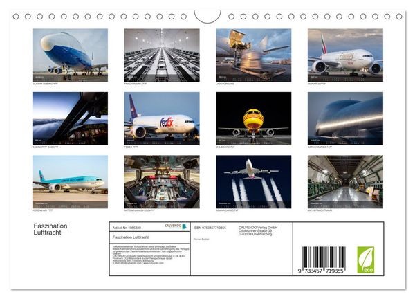Produktbild: Faszination Luftfracht (Wandkalender 2026 DIN A4 quer), CALVENDO Monatskalender