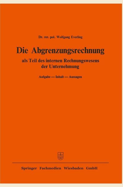 Produktbild: Die Abgrenzungsrechnung