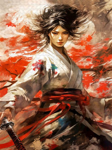 Produktbild: CALVENDO Puzzle Samurai, die mutigste K&auml;mpferin | 1000 Teile Lege-Gr&ouml;&szlig;e 64x48cm Foto-Puzzle f&uuml;r gl&uuml;ckliche Stunden