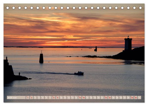 Produktbild: Couchers de soleil sur Kermorvan (Calendrier de bureau 2026 DIN A5 vertical), CALVENDO calendrier mensuel
