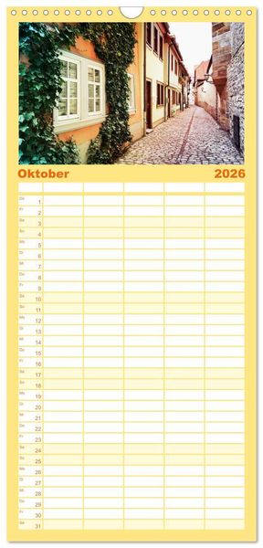 Produktbild: Familienplaner 2026 - Erfurt - So wunderbar mit 5 Spalten (Wandkalender, 21 x 45 cm) CALVENDO