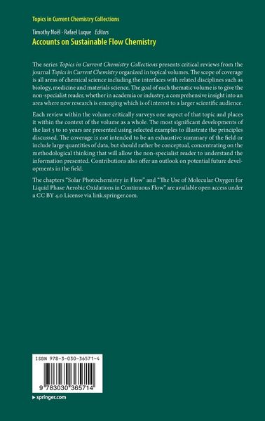 Produktbild: Accounts on Sustainable Flow Chemistry