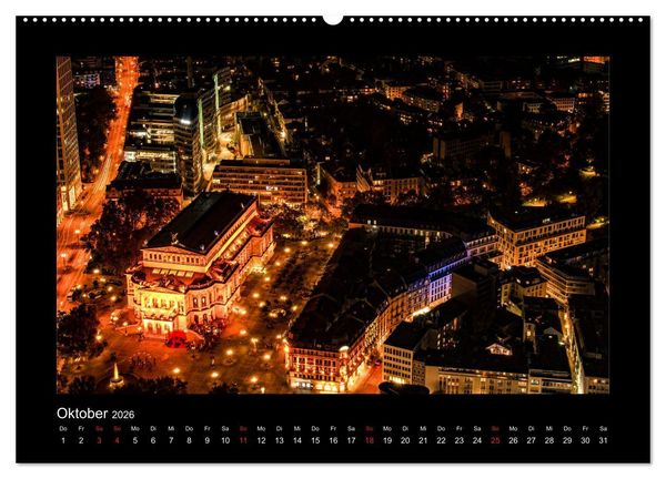 Produktbild: Frankfurt bei Nacht 2026 (Wandkalender 2026 DIN A2 quer), CALVENDO Monatskalender