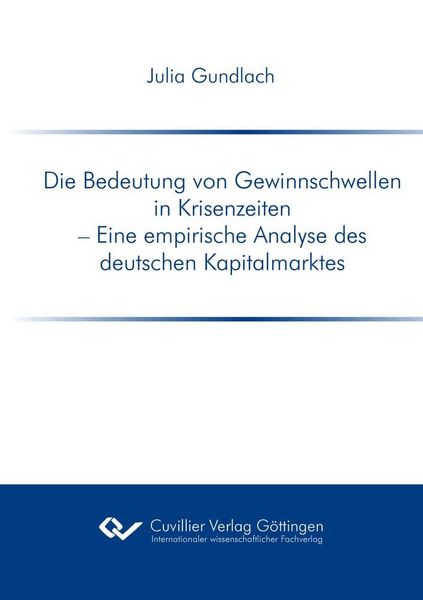 Produktbild: Die Bedeutung von Gewinnschwellen in Krisenzeiten